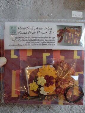 Life’s Journeys Retro Fall Asian Flair Scrapbook Board Book Kit NEW